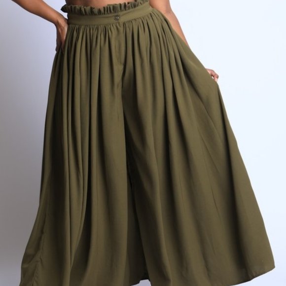 kglam Pants - Palazzo Pant In Olive